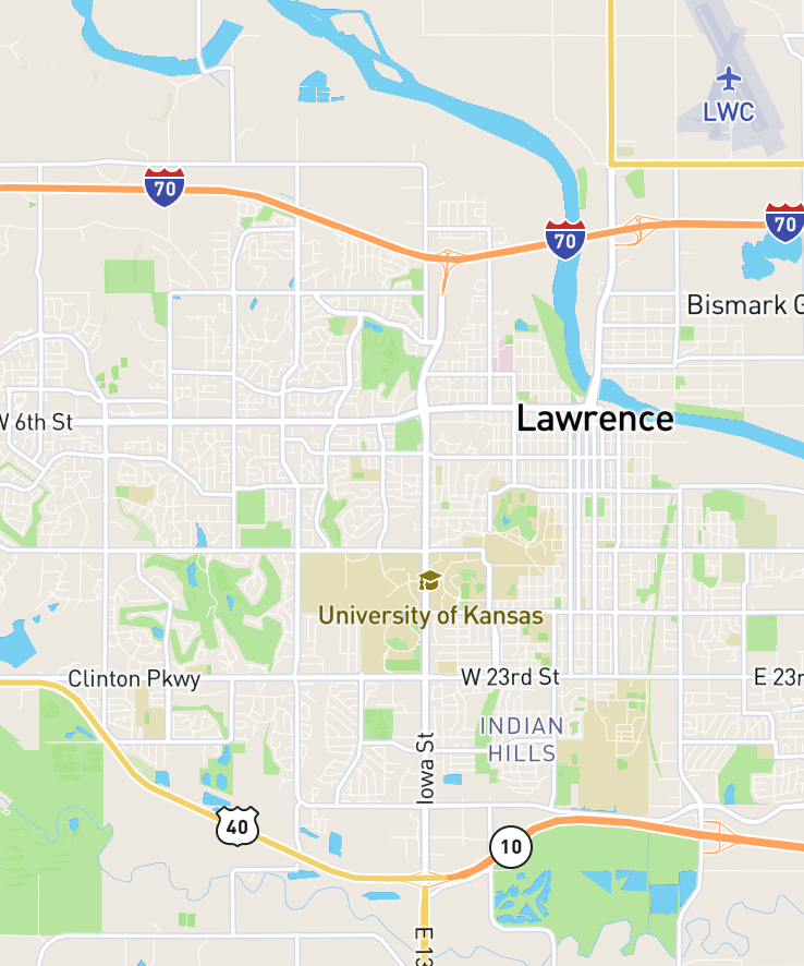 Map of Lawrence